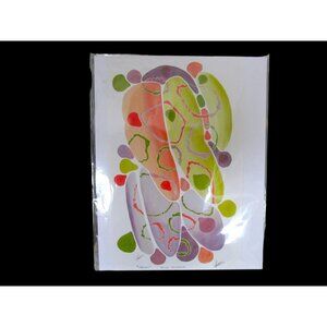 Title "Voronoi" Abstract Watercolor Print Signed Twice Giclee Ltd Edition